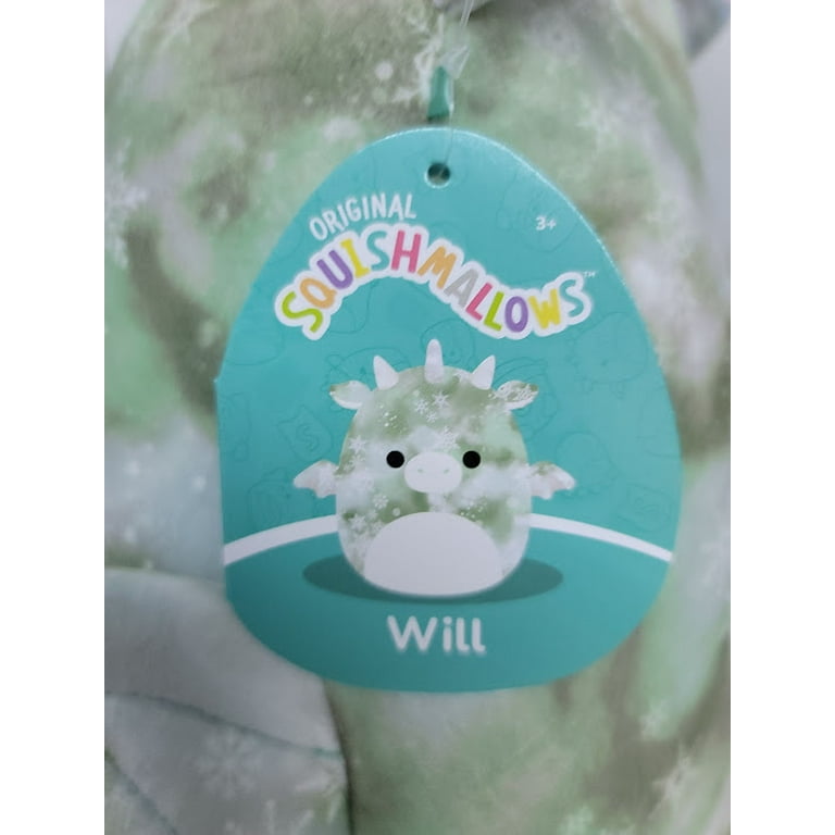Squishmallows Will The Green Dragon with Snow Flake 14 Stuffed Plush
