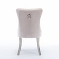 thumbnail image 6 of Nikki Collection Modern, High-end Tufted Solid Wood Contemporary Velvet Upholstered Dining Chair with Chrome Stainless Steel Plating Legs,Nailhead Trim,Set of 2,Beige and Chrome, SW1701BG, 6 of 9