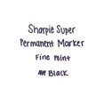 thumbnail image 4 of Sharpie Super Permanent Markers, Fine Point, Black, 6 Count, 4 of 6