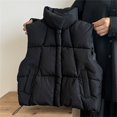thumbnail image 4 of Jalioing Kids Winter Vest Coat Thick Warm Sleeveless Stand Collar Puffer Vest Solid Color Zipper Up Thermal Outerwear, 4 of 5