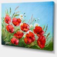 thumbnail image 2 of Coquelicots sur Champ contre Ciel Bleu - Impression sur Toile Florale, 2 of 4