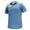 Ocean blue/White, variant on Monterey Club Men's Palm Leaves Print Block Golf Polo Shirt #1696