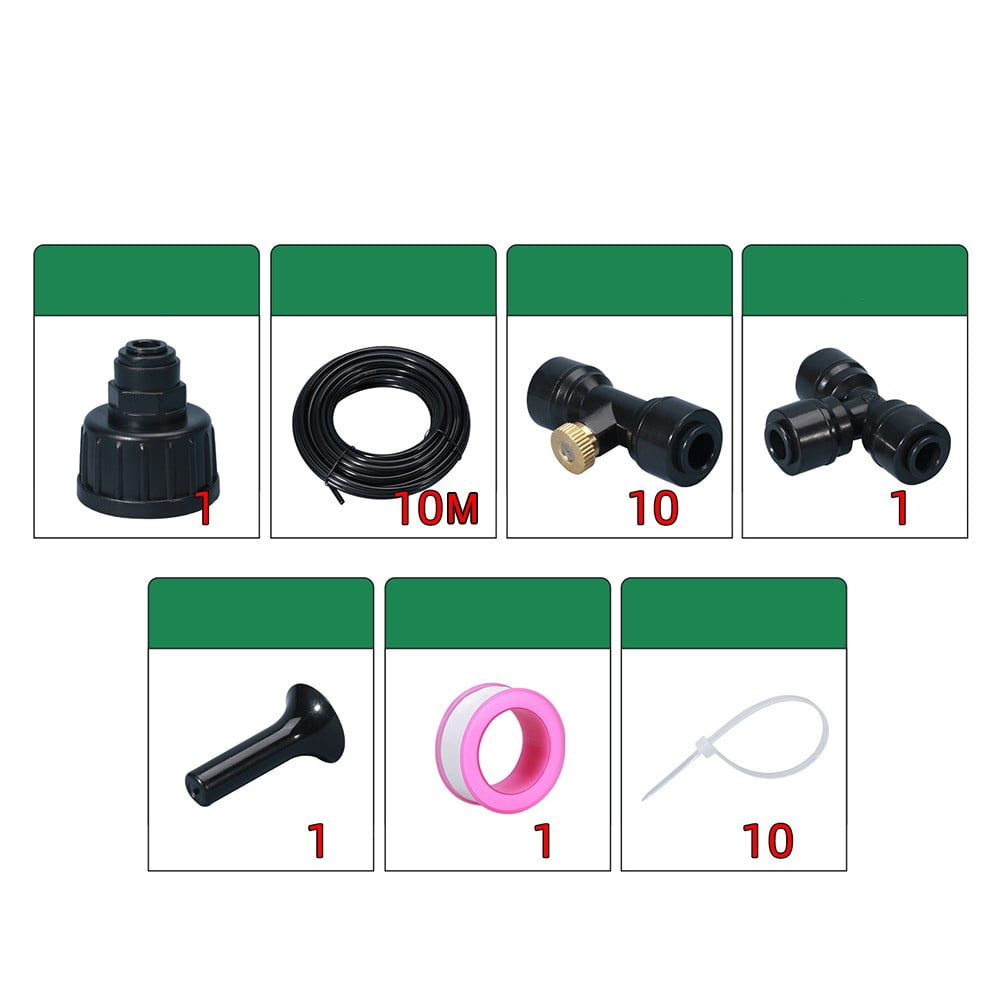 Outdoor Mist Cooling System: Low Pressure Mist For Garden And Drip Irrigation