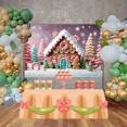 thumbnail image 3 of Christmas Gingerbread Photography Backdrop New Year Photo Background Candy Land Home Studio Photo Shooting Props, 3 of 8