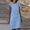 Blue, variant on Summer Savings Clearance! Pitauce Dresses for Women 2024 Cotton Linen Casual Dress Crew Neck Swing Waist Loose Midi Dress Vacation Plus Size Sundresses