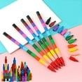 thumbnail image 2 of Mfigree 12 Colors Crayons Stackable Buildable Crayons Colorful Party Favors, DIY Rainbow Pencils Stackable Crayons for Office Birthday Party Supplies, 2 of 9