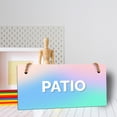 thumbnail image 6 of Patio (Wooden) 5x10 Hanging Plus Wall or Door Sign | Rustic Twine | Range of Vibrant Decor Styles | Room Signs For Home and Business, 6 of 7