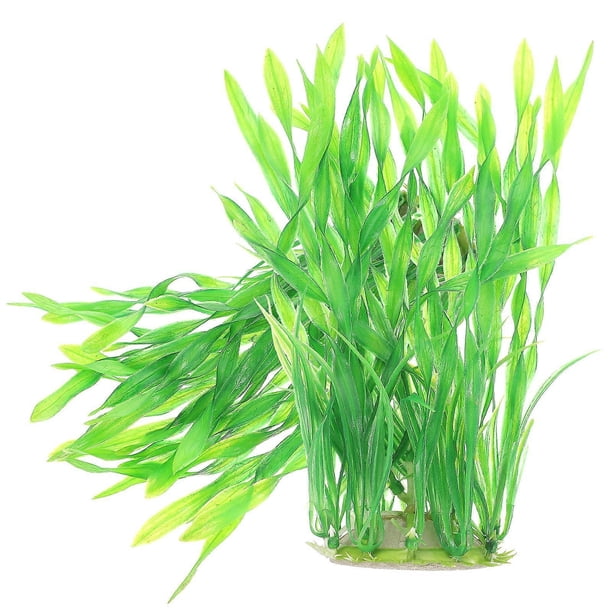 Fish Tank Plants Water Grass Artificial Decor for Aquarium 2Pcs Green Plastic