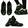 thumbnail image 1 of Zapatos planos con estampado 3D de hojas de marihuana y degradado de moda para mujer, zapatillas ligeras con cordones para caminar, calzado transpirable, 1 of 6