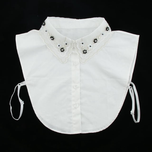 Dama medias camisas desmontables de encaje floral cuello falso cuello dicky cuello de imitación Baoblaze Cuello falso de las mujeres