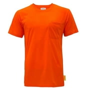NY Hi-Viz Workwear Short Sleeve Safety Shirt, S3110 and S3111 - Neon Orange / Medium
