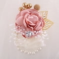 thumbnail image 2 of Elegant Wedding Wrist Flower Faux Pearl Wrist Flower Elegant Realistic Wedding Accessory for Brides Bridesmaids Adjustable for Special for Wedding, 2 of 8