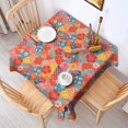 thumbnail image 2 of Pioneer Flower Floral Print Pattern Square Tablecloth, Waterproof Wipeable Spillproof Washable Table Cover for Home Kitchen Party Decor, 42"x42", 2 of 6