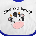 thumbnail image 4 of Inktastic Cow You Doin'? Cute Cow Boys or Girls Baby Bib, 4 of 4