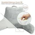 thumbnail image 6 of Nestl Backrest Reading Pillow, Back Support Pillow with Arms, Shredded Memory Foam Bed Rest Pillow, Silver Gray, 6 of 7