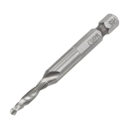 

Uxcell M4 x 0.7 Uncoated High Speed Steel Combination Drill Tap Bit 2.64 Length
