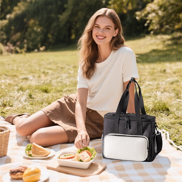 Upgraded Unisex Lunch Bag Four Layer Temperature-locking Portable Backpack/hand-carry Fits Outdoor Office Etc