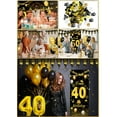 thumbnail image 5 of AYUQI Men Women 70th Birthday Decorations, Happy 70th Birthday Backdrop Banner Pennant Banner Black Gold Balloons, 70 Years Old Party Supplies, Black Gold 70 Birthday Decor 70th Bday for Grandparents, 5 of 8