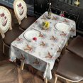 thumbnail image 2 of Highland Cow Flower Wreath Pattern Rectangle Tablecloth 60"x120",Waterproof Polyester Rectangle Table Cloth, Wipeable Spillproof Polyester Tablecloth for Dining, Camping, Indoor and Outdoor, 2 of 6