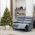 thumbnail image 3 of Chizzysit Loveseat Recliner Chair, Leather Double Reclining Chairs for Adults ,Love Seat Couches Sofa for Small Spaces Living Room, RV, Home Theater - Dark Gray, 3 of 8