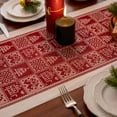 thumbnail image 5 of Cheapark Christmas Red Waterproof Table Runner - Decorative Cover for Coffee Table & TV Cabinet, Festive Long Cloth for Holiday, 5 of 6