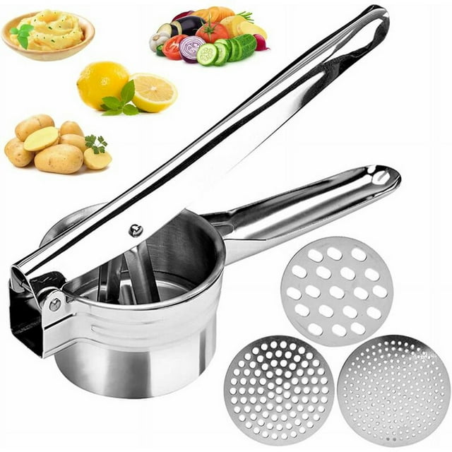 Jinsinto Potato Ricer Manual Potato Masher Stainless Steel Potato Press Potato Ricer Potato Press Discs