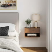 Nathan James Jackson Floating Side Table, Walnut