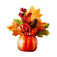 thumbnail image 4 of Pumpkin Maple Leaf Centerpiece Faux Foam Material for Kitchen Tabletop Harvest Autumn Decor Crowd, 4 of 9
