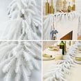 thumbnail image 4 of Taicans 6FT White Norfolk Pine Christmas Garland - Artificial Faux Realistic Pine Needle Greenery for Holiday Decor,Fireplace Mantel,Staircase,Door Wreath,DIY Indoor Outdoor Xmas Decorations, 4 of 6