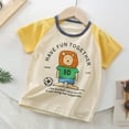 thumbnail image 2 of Toddler Shirt Boys 2t Cartoon Dinosaur Short Sleeve T Shirt Loose Crew Neck Sports T-Shirt Tee for Boys & Girls Khaki,120, 2 of 3