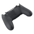 thumbnail image 3 of eXtremeRate Black Silver Carbon Fiber PatternSoft Touch Game Improvement Replacement Parts Back Housing Cover, Custom Bottom Shell Compatible with ps4 Controller JDM-040, JDM-050 and JDM-055, 3 of 5