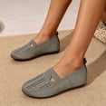 thumbnail image 4 of Miluxas Knit Flats for Women Round Toe Casual Flat Shoes Soft Comfort Lightweight Walking office Mary Jane Shoes Gray 9.5(43), 4 of 5