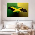 thumbnail image 2 of Elephant Stock Jamaican Island Flag Wall Art - Horizontal Canvas Wall Art - Living Room Wall Decor - Flags Canvas - Black And Green Decor - 48" x 32", 2 of 8