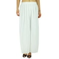 thumbnail image 5 of Bimba Women Long Flared Wide Leg Palazzo Pleated Skirt Style Pants, 5 of 5
