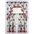 thumbnail image 1 of Regal Home Printed Kitchen Curtains - 3-Piece Set, Half Panels & Valance, 1 of 7