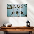 thumbnail image 2 of Elephant Stock Plane Below Palm Trees Wall Art - Horizontal Multi Panel Canvas - Living Room Wall Decor - Floral And Botanical Multi Panel - Blue And Green Decor - 23" x 14", 2 of 4