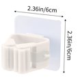 thumbnail image 3 of Soporte para trapeador de pared sin taladros | Fuerte colgador de escoba de fregona autoadhesivo para baño, cocina, organización de garaje | Plástico ABS de alta resistencia | Gancho integrado, 3 of 6