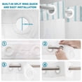 thumbnail image 4 of No Hook Shower Curtain, Blue Striped Shower Curtains for Bathroom with See Through Top Window, Blue White Stripes Farmhouse Waterproof & Washable Bath Curtain Stall 48"x72", 4 of 9
