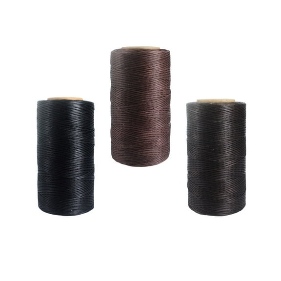 WHAMVOX  3 PCS Flat Wax Line Stitching Thread Waxed Sinew Embroidery