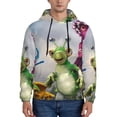 thumbnail image 2 of Lsque Pikmin Pattern Casual Men's Hoodie,Hooded Sweatshirt with Kangaroo Pocket,Pullover Hoodie-4X-Large, 2 of 8