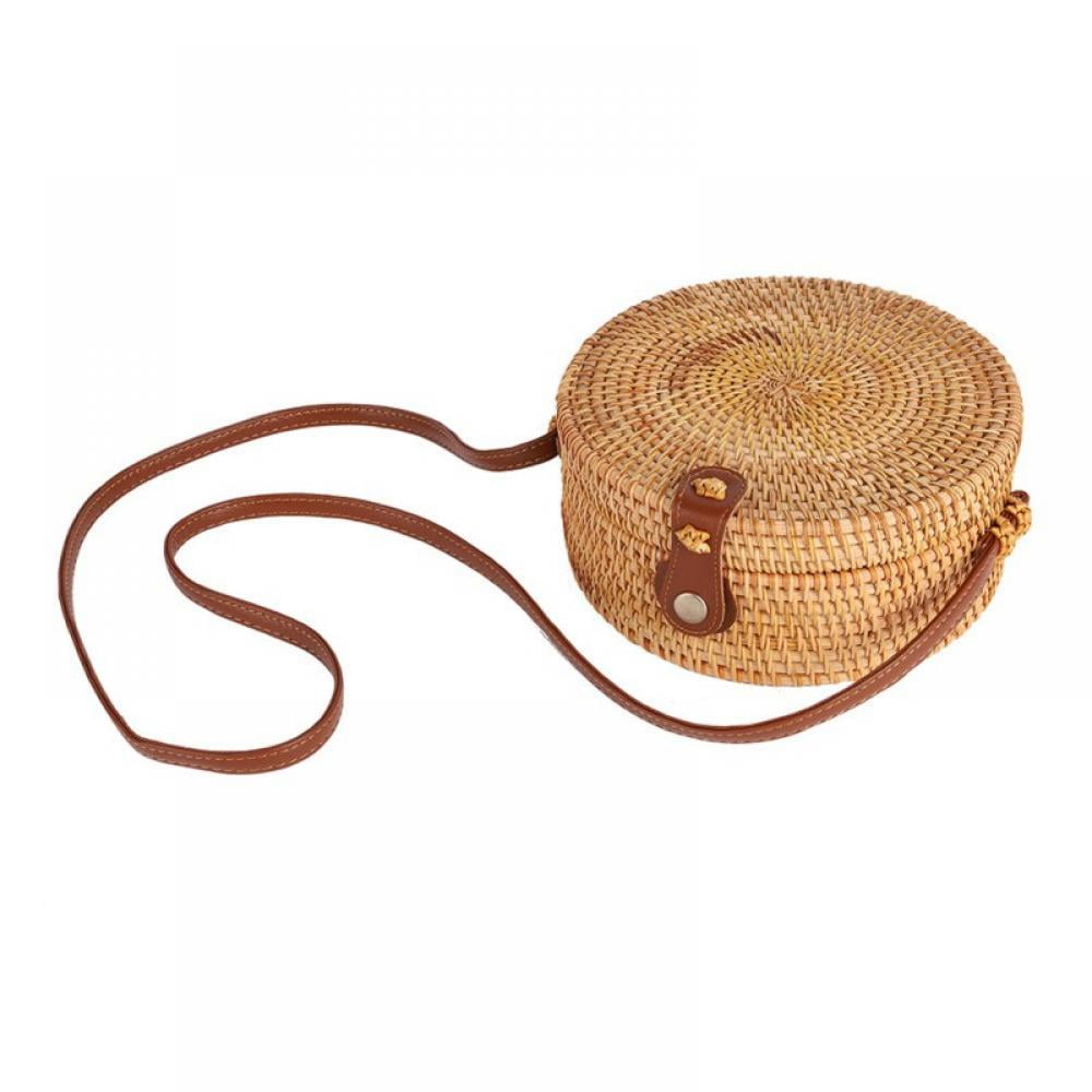 Brown Round Rattan Bag, Ata Grass Circle Bag Across the Body Shoulder Bag.bali  Art Handwoven Natural Wicker Purse Womens Summer Handbag 2024 - Etsy