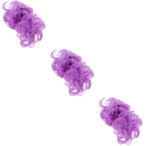 HOMEMAXS 6 Pcs  Messy Bun Hairpieces Wavy Curly Scrunchies Synthetic Ponytail Hair Extensions