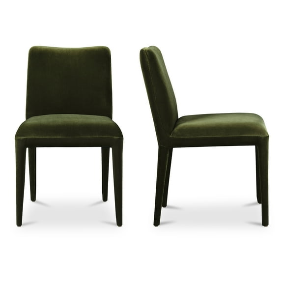 Moe's Home Collection Calla Fabric Dining Chair -Set of Two Green Color