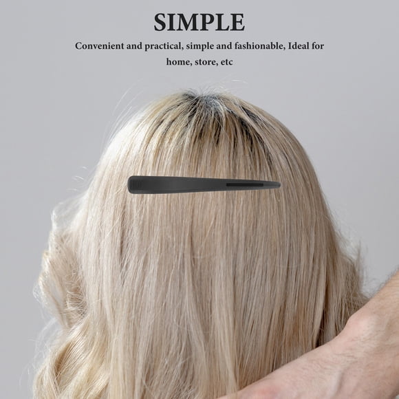 BALAHAPY 6Ud Clips De Peluquería De Plástico Negro Para Cortes Con Textura Y Uso En Casa O Salón