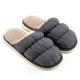 thumbnail image 1 of Men Winter Slippers Solid Color Nonslip Soundless Warm Slippers Indoor Slippers, 1 of 4