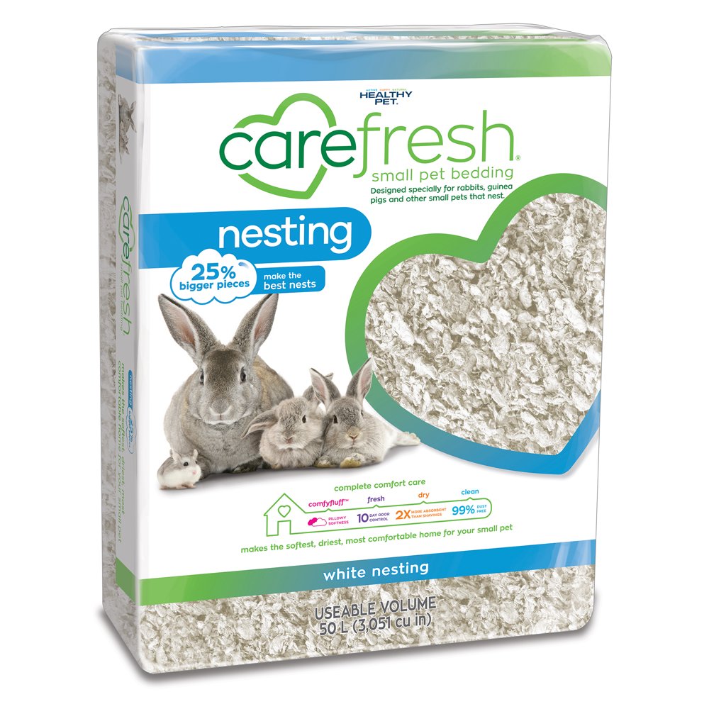 Carefresh White Nesting Rabbit/Guinea Pig Natural Paper Bedding, 50L