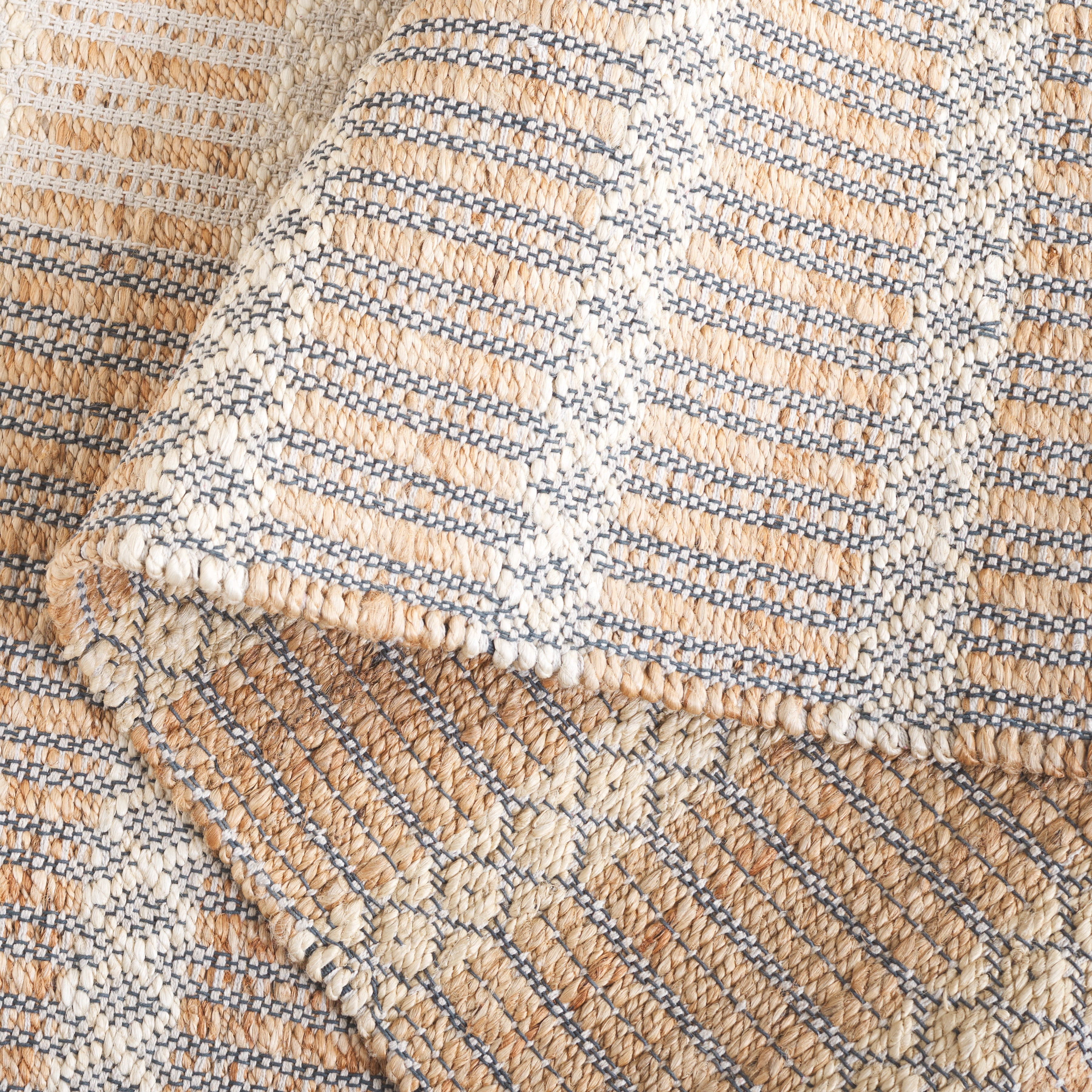 SAFAVIEH Natural Fiber Connor Striped Runner Rug, Natural/Charcoal, 2'3" x 8'