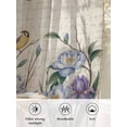 thumbnail image 6 of Sheer Curtains 72 Inches Long, Spring Flowers Semi Sheer Curtains Light Filtering Window Treatment, Vintage Floral Leaves Birds Pastoral Botanical Privacy Voile Drapes for Living Room 52x72 Inch, 6 of 7
