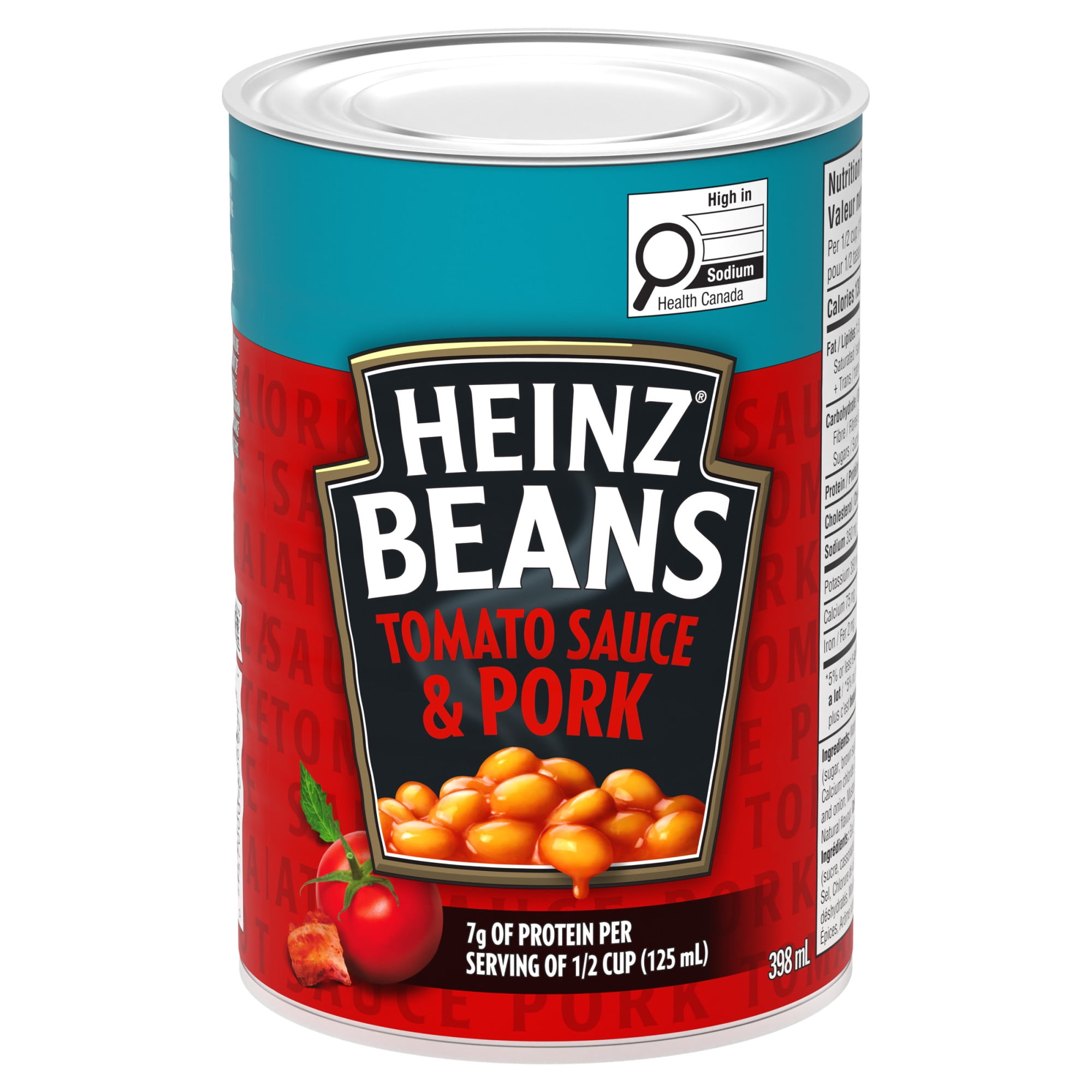Heinz Original Beans with Pork & Tomato Sauce, 398 mL Can, HEINZ BEANS WITH PORK 398ML 24