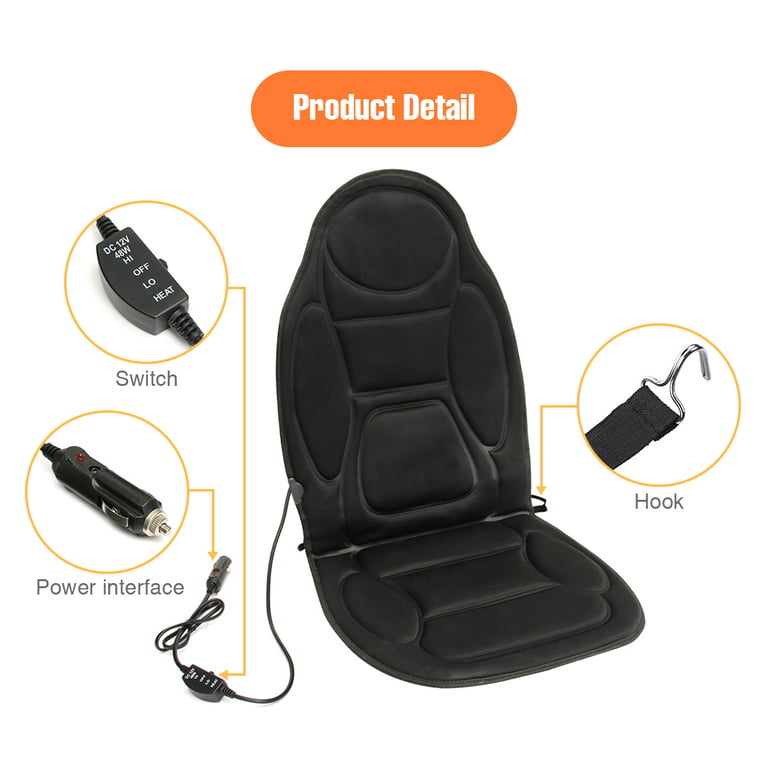 Heated Car Seat Cushion 12V Auto Seat Cover Warmer with Adjustable  Temperature Controller for Cars Trucks Vans SUV